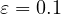 \varepsilon = 0.1
