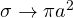 \sigma \to \pi a^2