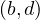 (b, d)