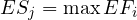 ES_j = \max EF_i