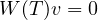 W(T)v = 0