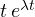 t\,e^{\lambda t}