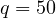 q = 50