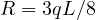 R = 3qL/8