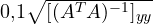 0{,}1\sqrt{[(A^TA)^{-1}]_{yy}}