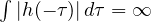 \int |h(-\tau)|\,d\tau = \infty