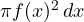 \pi f(x)^2\,dx
