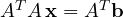 A^TA\,\mathbf x = A^T\mathbf b