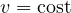 v = \text{cost}