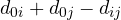 d_{0i} + d_{0j} - d_{ij}