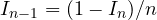 I_{n-1} = (1 - I_n)/n