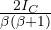 \frac{2I_C}{\beta(\beta + 1)}