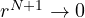 r^{N+1} \to 0