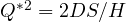 Q^{*2} = 2DS/H