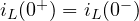 i_L(0^+) = i_L(0^-)