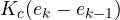 K_c(e_k - e_{k-1})