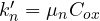 k_n' = \mu_n C_{ox}