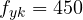f_{yk} = 450