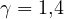 \gamma = 1{,}4