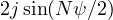 2j\sin(N\psi/2)