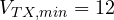 V_{TX,min} = 12