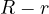 R - r