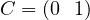 C = (0\ \ 1)