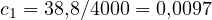 c_1 = 38{,}8/4000 = 0{,}0097