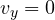 v_y = 0