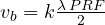 v_b = k\frac{\lambda\,PRF}{2}