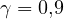 \gamma = 0{,}9