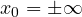 x_0 = \pm\infty