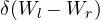 \delta(W_l - W_r)