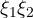 \xi_1 \lt  \xi_2