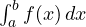 \int_a^b f(x)\,dx