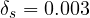 \delta_s = 0.003