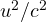 u^2/c^2