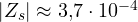 |Z_s| \approx 3{,}7\cdot 10^{-4}