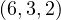 (6, 3, 2)