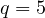 q = 5