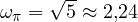 \omega_\pi = \sqrt5 \approx 2{,}24