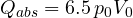 Q_{abs} = 6.5\,p_0V_0