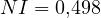 NI = 0{,}498