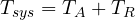 T_{sys} = T_A + T_R