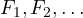 F_1, F_2, \dots
