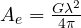 A_e = \frac{G\lambda^2}{4\pi}