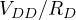 V_{DD}/R_D