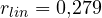 r_{lin} = 0{,}279