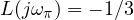 L(j\omega_\pi) = -1/3