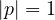 |p| = 1